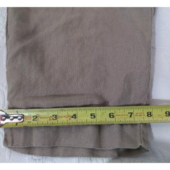 J. Jill, Pure Jill Slim Crops Linen Beige Pants  Women's Petite Medium - Picture 3 of 13